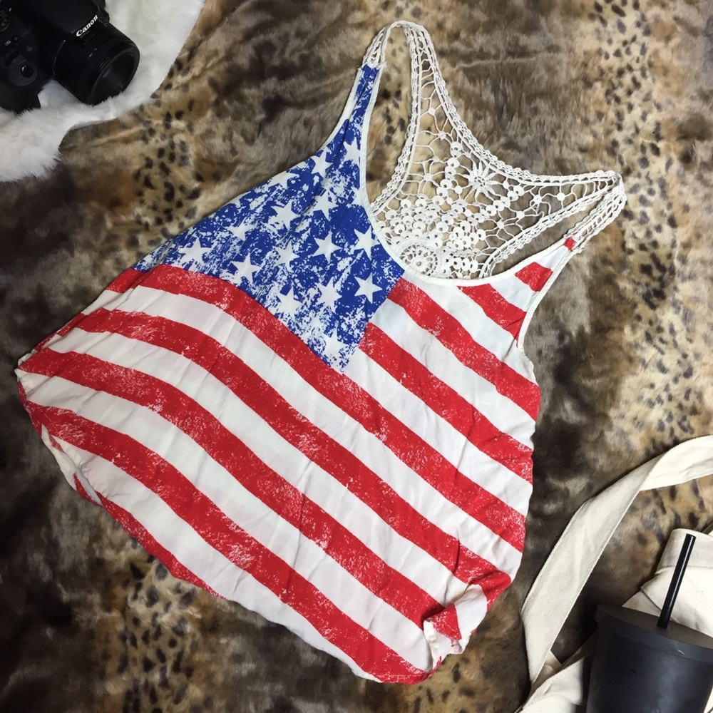 American flag tank